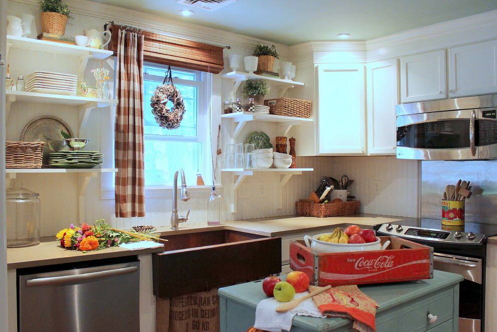 My Houzz Vintage Farmhouse Style Farmhouse Kitchen Philadelphia By Sara Bates