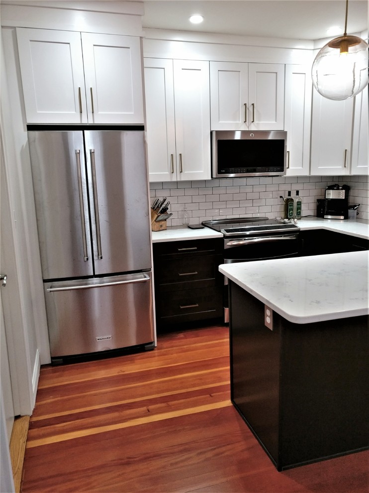 This is an example of a scandi kitchen in Boston.