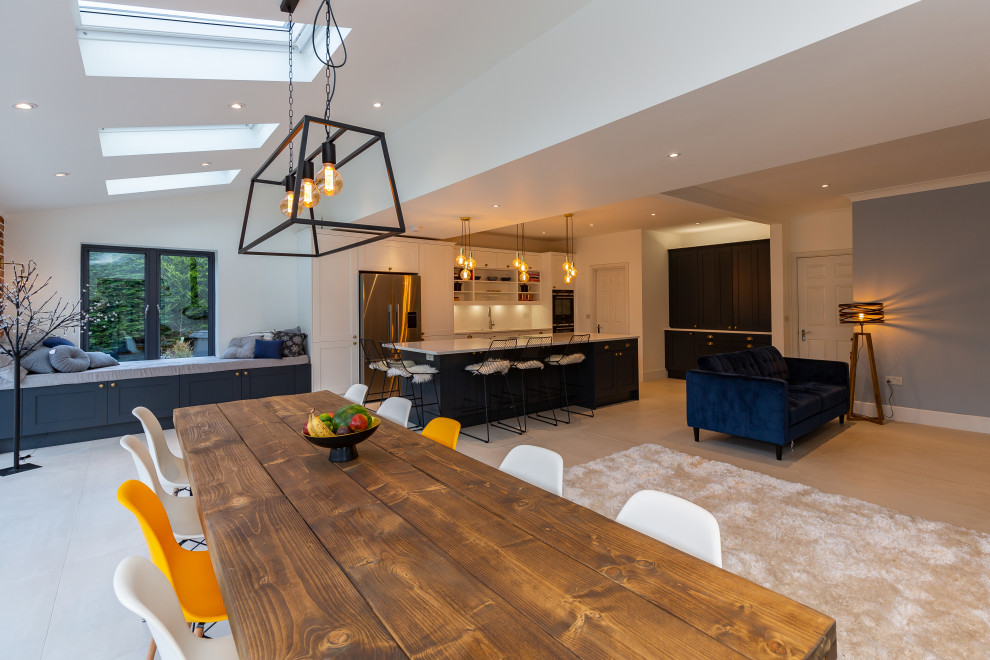 Inspiration for a contemporary kitchen in Hertfordshire.