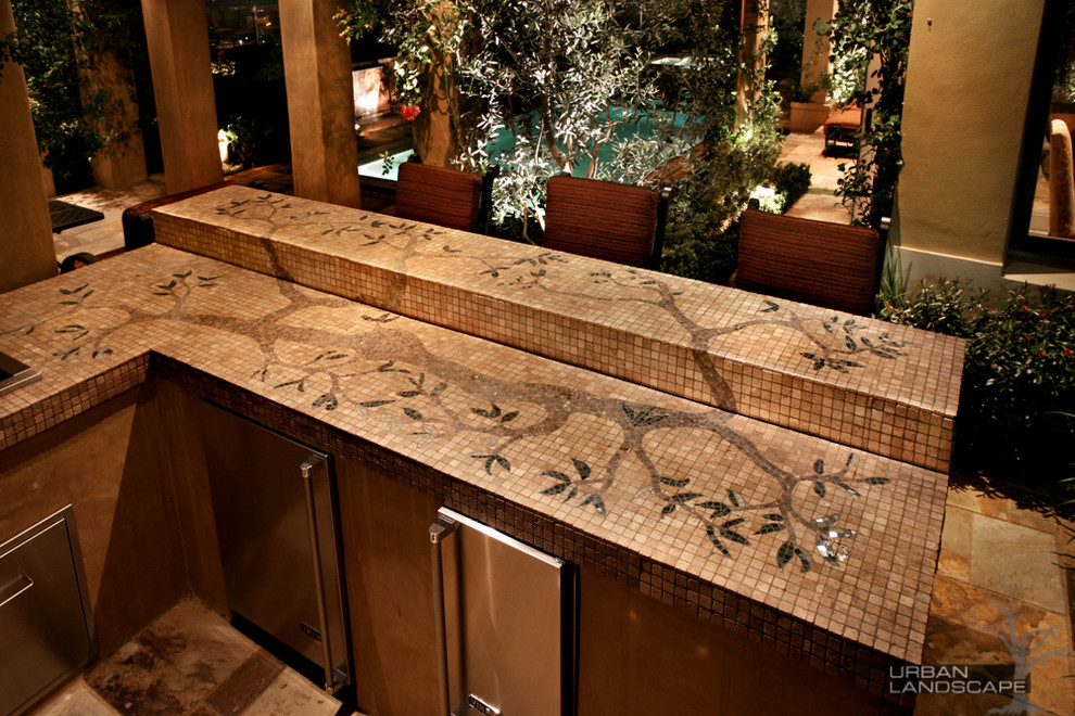 This is an example of a world-inspired kitchen in Orange County.