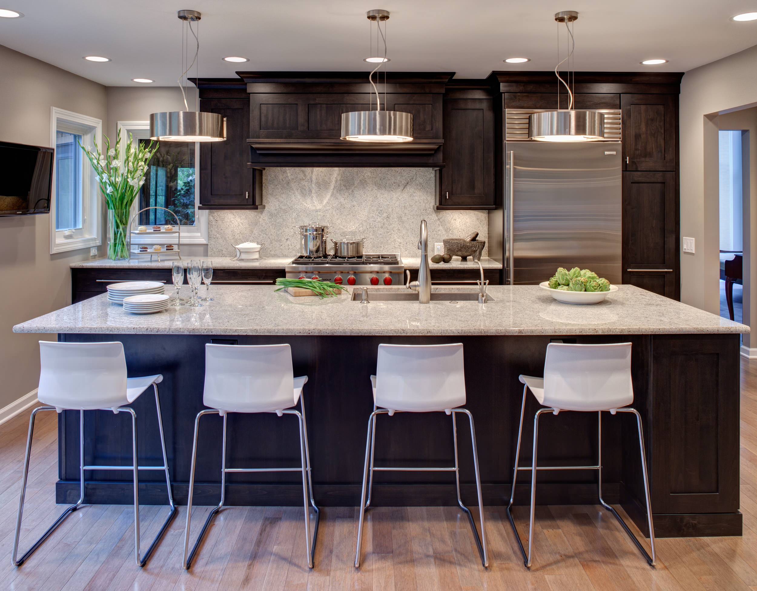 Dark Cabinets Light Countertop Houzz