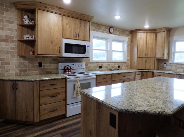 Natural Knotty Elm with a Glaze - Traditional - Kitchen - Other - by ...