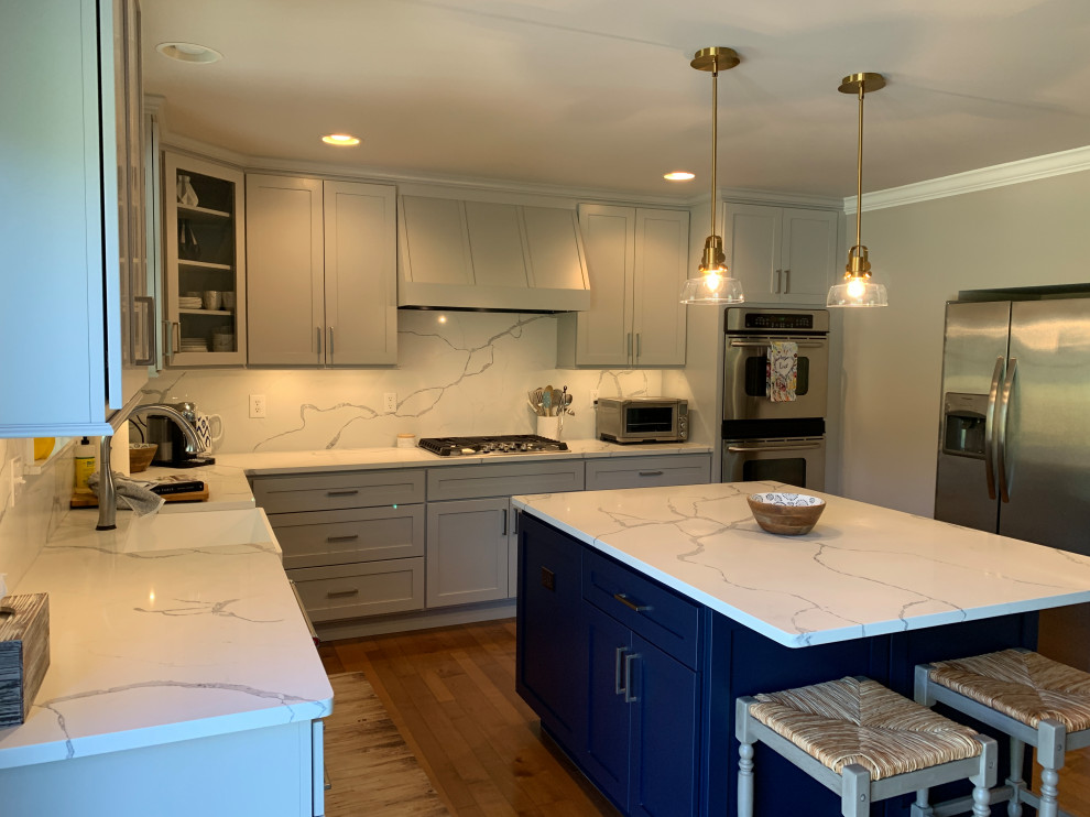 Navy & Gray Kitchen Remodel Transitional Kitchen Philadelphia