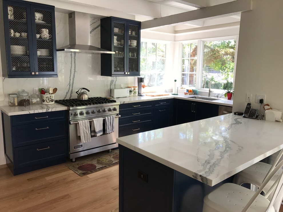Navy Blue Kitchen by Aurora - Transitional - Kitchen - San Francisco