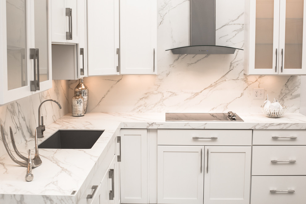 Neolith Calacatta Silk Finish Kitchen Contemporary Kitchen Richmond By Marva Marble Granite Inc Houzz