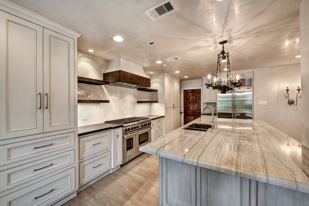 New and Old Contemporary Kitchen Houston by Cribbs Custom