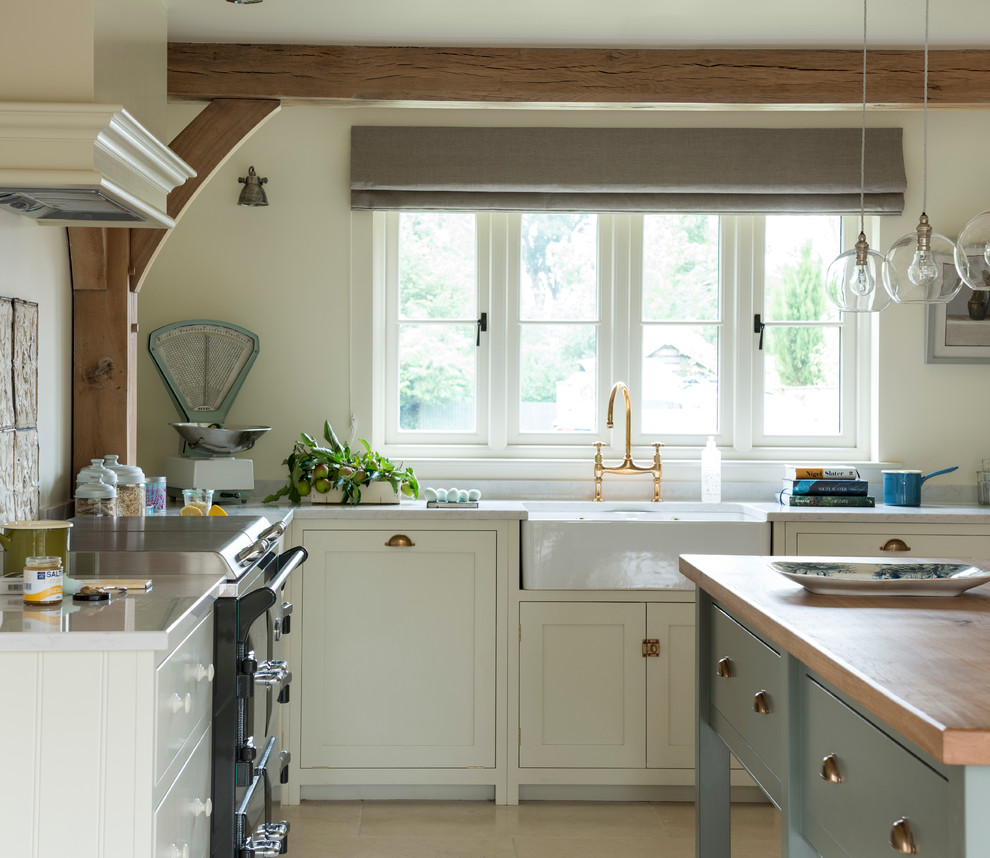 This is an example of a country kitchen in West Midlands.