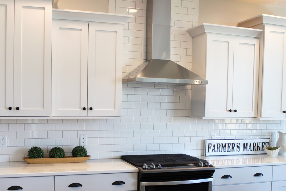New Construction Home in Bettendorf, Iowa With White and Black Painted