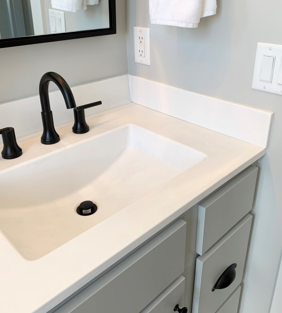 New Construction Home in Bettendorf, Iowa With White and Black Painted