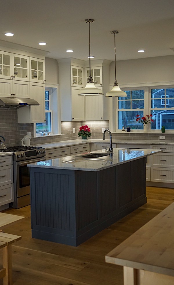 New Falmouth Home Architect & Build Transitional Kitchen Boston