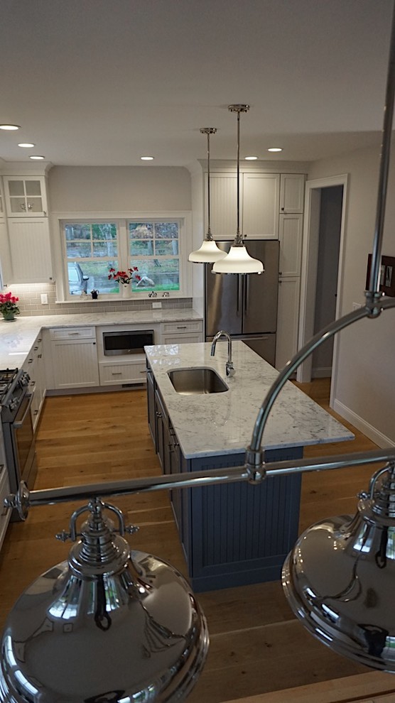 New Falmouth Home Architect & Build Transitional Kitchen Boston
