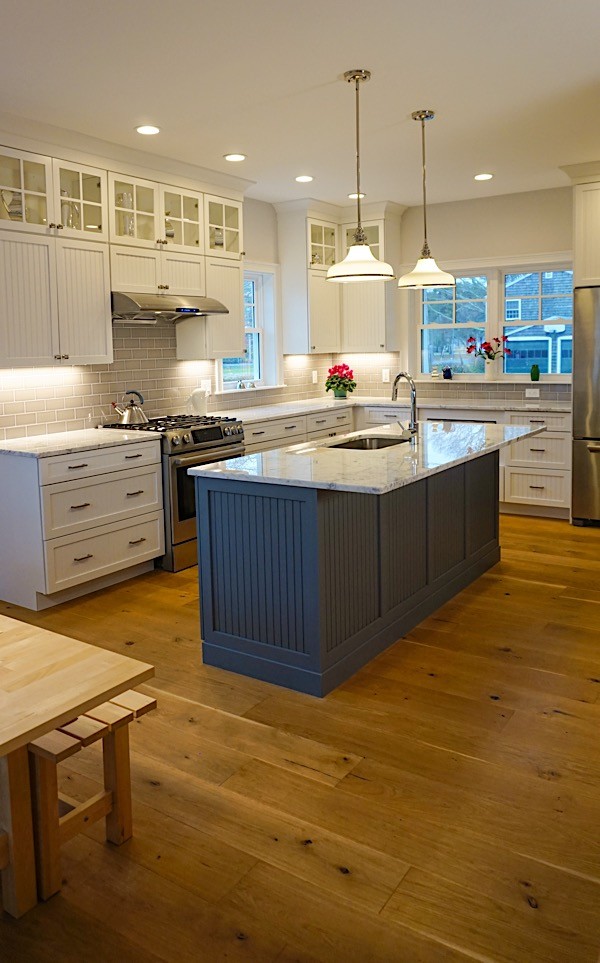 New Falmouth Home Architect & Build Transitional Kitchen Boston