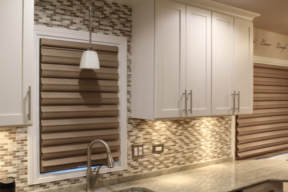 New Solera Soft Roman Shades Chicago Transitional Kitchen