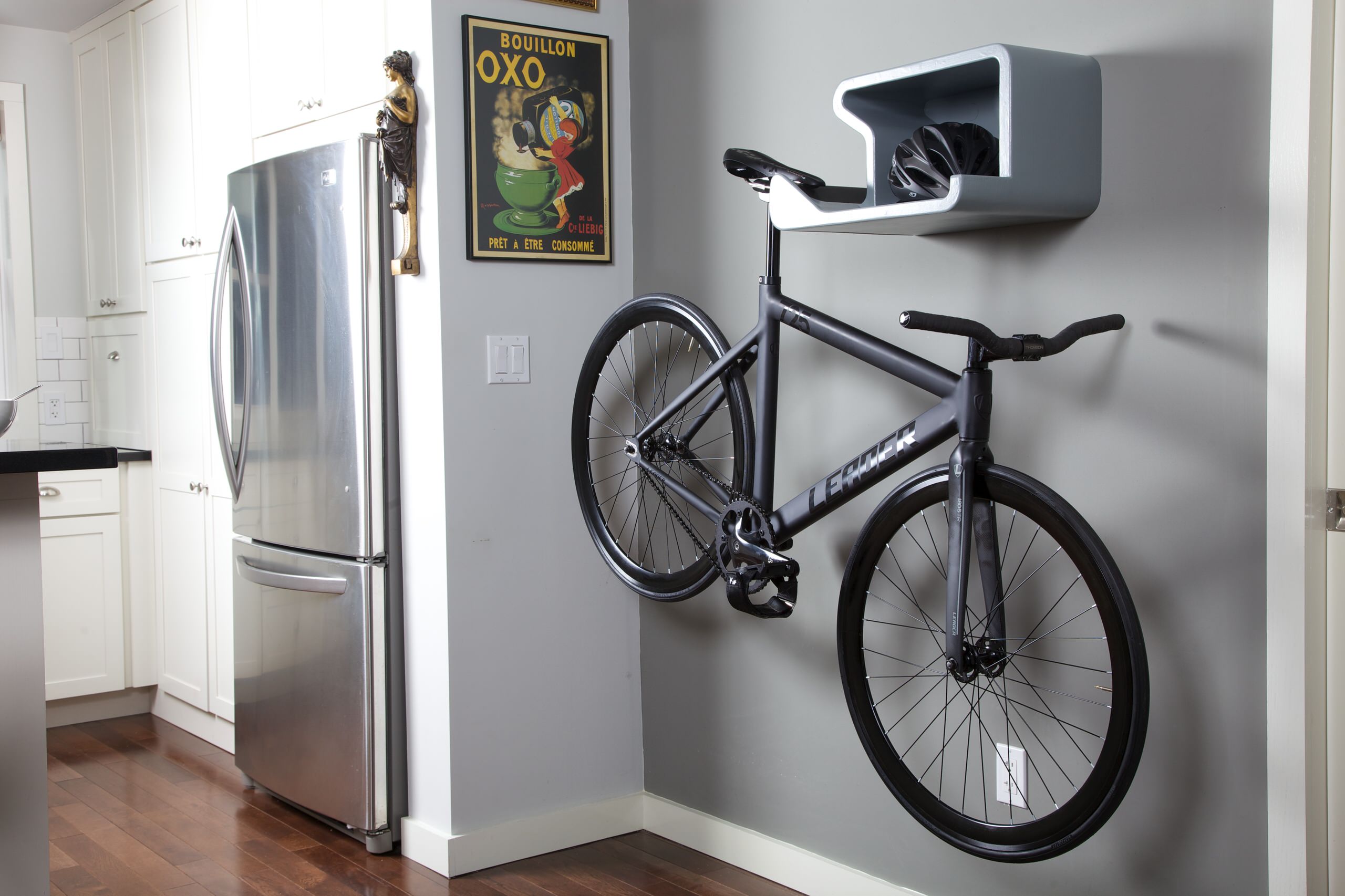 Bicycle helmet storage rack sale