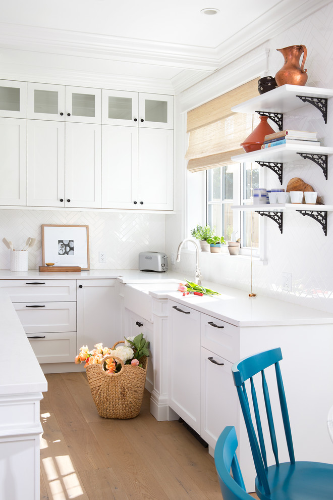 Example of a beach style kitchen design in Vancouver