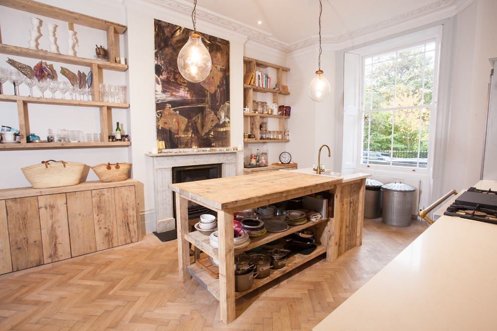 Rustic kitchen in London.