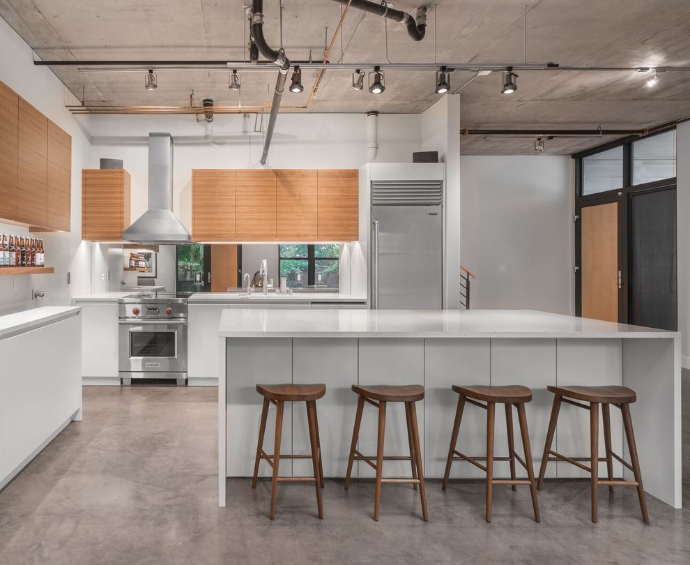 Inspiration for an industrial kitchen remodel in Minneapolis