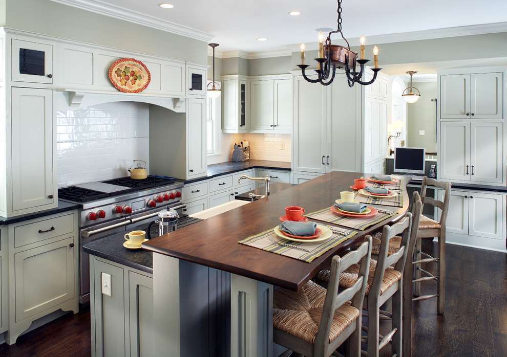 North Oaks kitchen, dining room and living room. Traditional