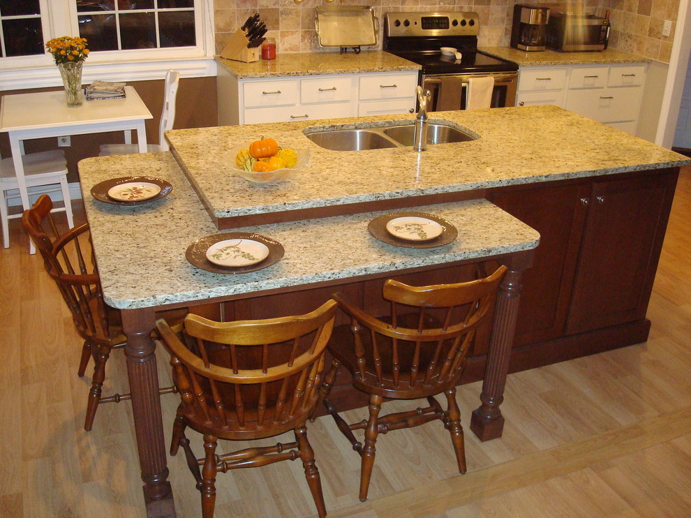 north raleigh kitchen remodel lowered bar Traditional Kitchen