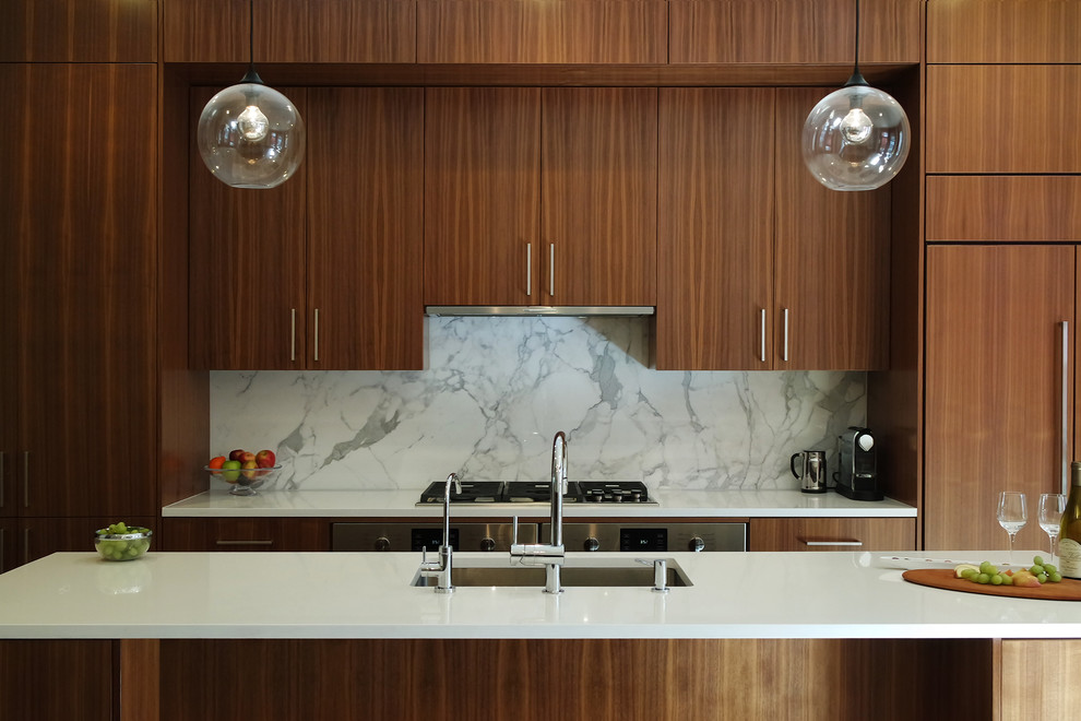 Photo of a contemporary kitchen in New York.