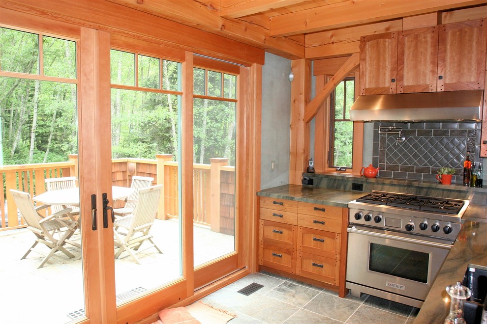 This is an example of a rustic kitchen in San Francisco.