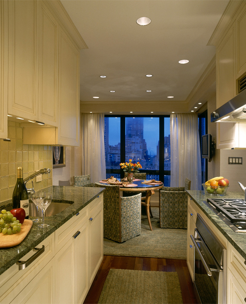 NYC Apartment Glazed Kitchen - Transitional - Kitchen - New York - by ...