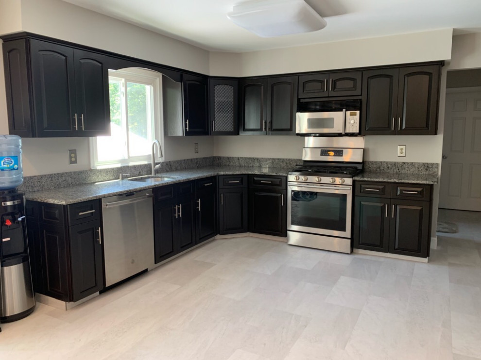 Oak refinished in Espresso Kitchen New York by NHance