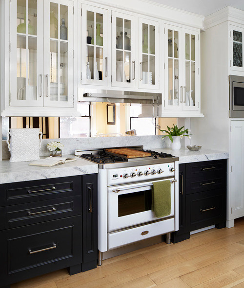 OAK PARK MODERN VINTAGE KITCHEN WITH MIXED FINISHES Transitional