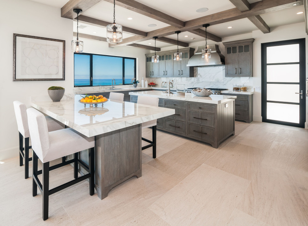 Ocean view Modern Beach Style Kitchen Los Angeles by Expression