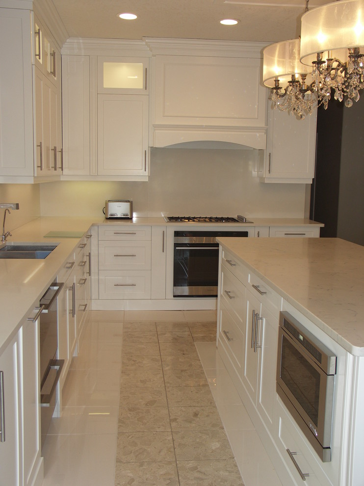 Photo of a contemporary kitchen in Edmonton.