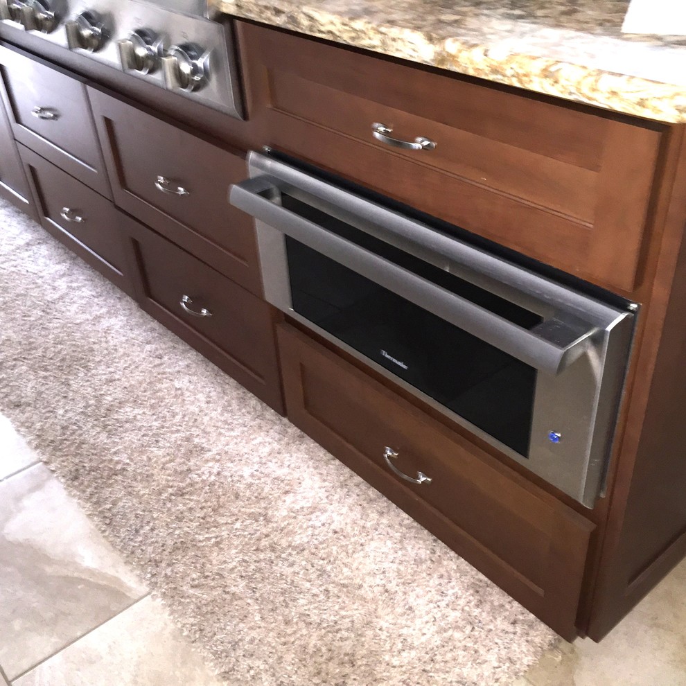 Omega Cabinetry, Ultima door, Cherry wood, Canyon/Riverbed stain 