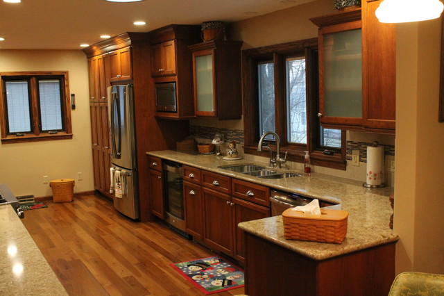 Omega Cabinetry Ultima Door Cherry Wood Nutmeg Stain Traditional 