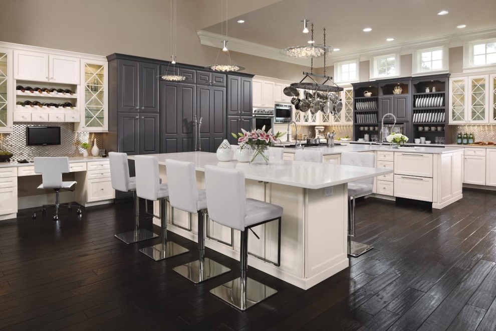 Omega Cabinetry: Williamsburg Maple Oyster & Pacific Maple Custom Color