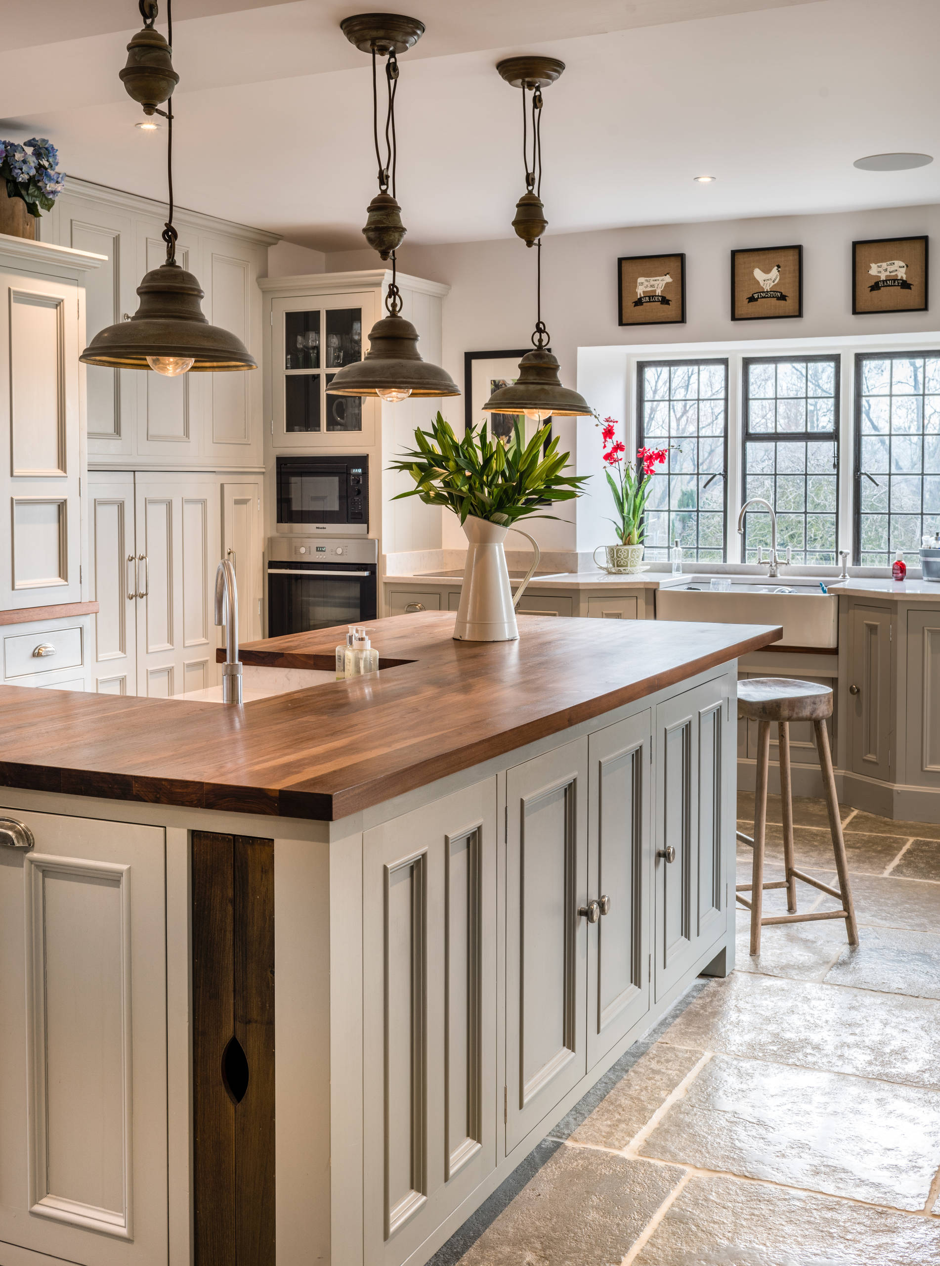 75 Farmhouse Kitchen with Wood Countertops Ideas You'll Love - July, 2023 |  Houzz