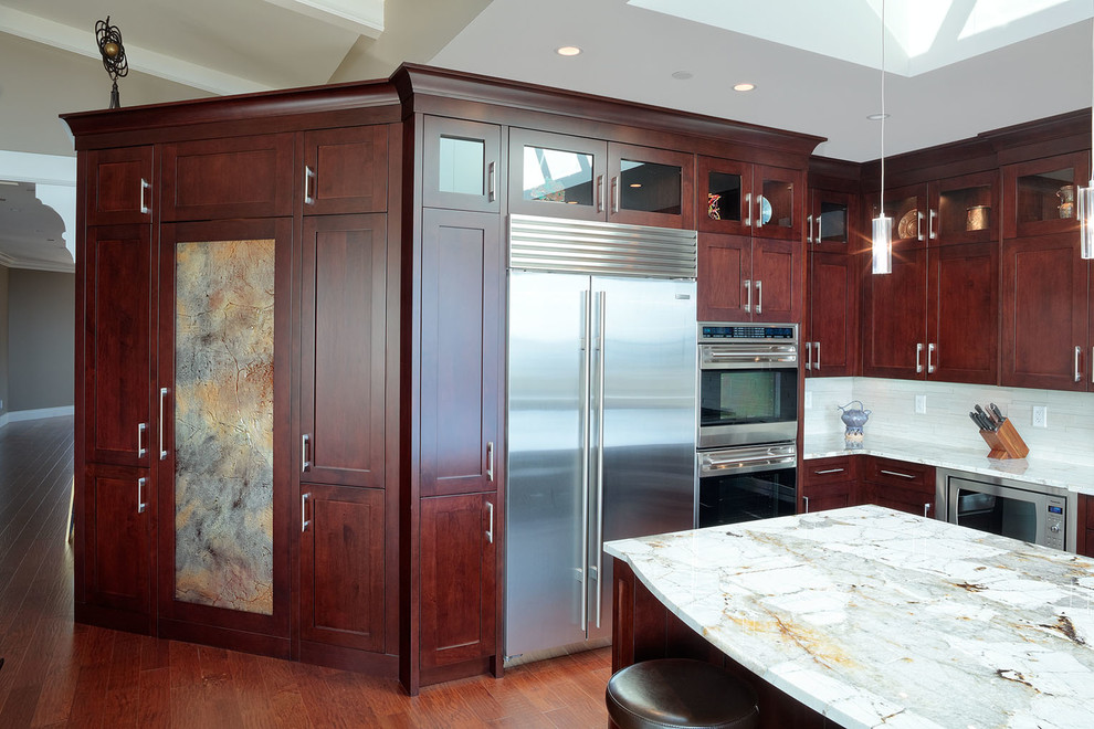 Open and Modern Chocolate Brown Kitchen Transitional Kitchen Vancouver by Kitchen Art