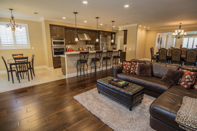 Open Concept Kitchen Great Room and Dining - Transitional - Kitchen