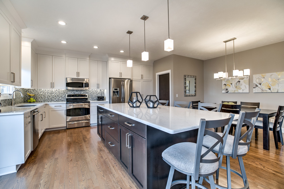 Contemporary kitchen in Omaha.