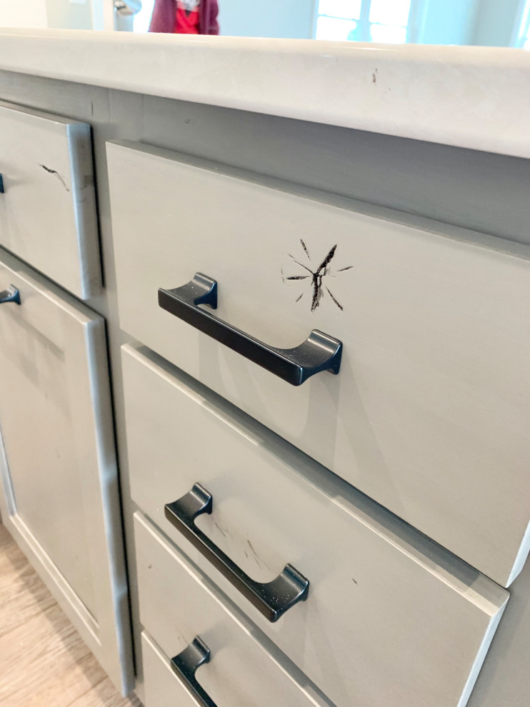 Open Concept Kitchen With Large Island in New Build by Hazelwood Homes