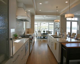 Open Concept Lake House Contemporary Kitchen Milwaukee By Interior Changes Home Design Consulting