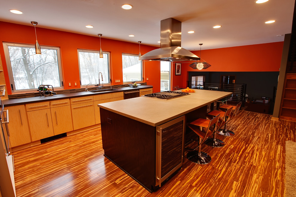 Open Concept Modern Kitchen Renovation - Modern - Kitchen - Milwaukee ...