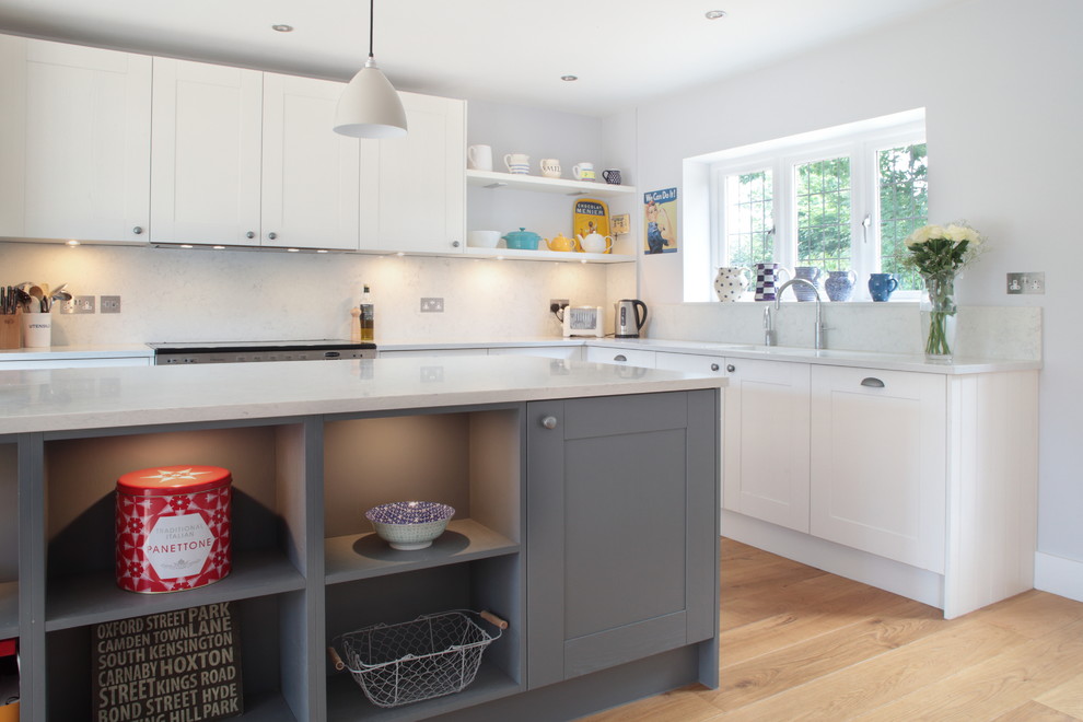 Example of a transitional kitchen design in Buckinghamshire