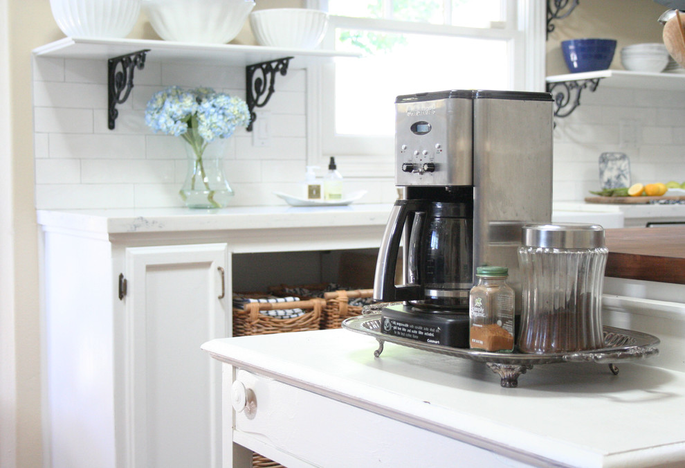 Open Shelving French Country Kitchen - Transitional - Kitchen - Los Angeles - by Jennifer Grey ...