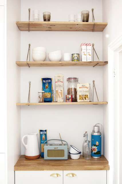 Create More Kitchen Storage: Install Open Shelving Above The Sink