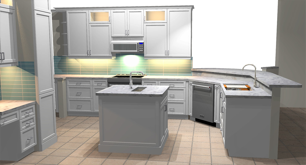 Open up Kitchen by Removing some walls But Keep The Flooring