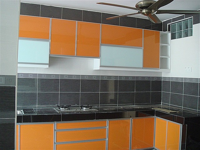 Orange Color Kitchen Cabinet Modern Kitchen San Luis Obispo By Kcn Houzz Ie