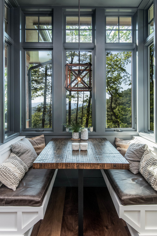 Dining room - rustic dining room idea in Other