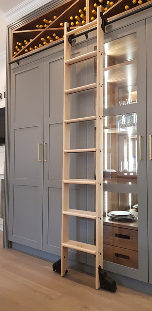Our Rolling And Hook Over Ladders Traditional Kitchen London By The Library Ladder Company Houzz Nz