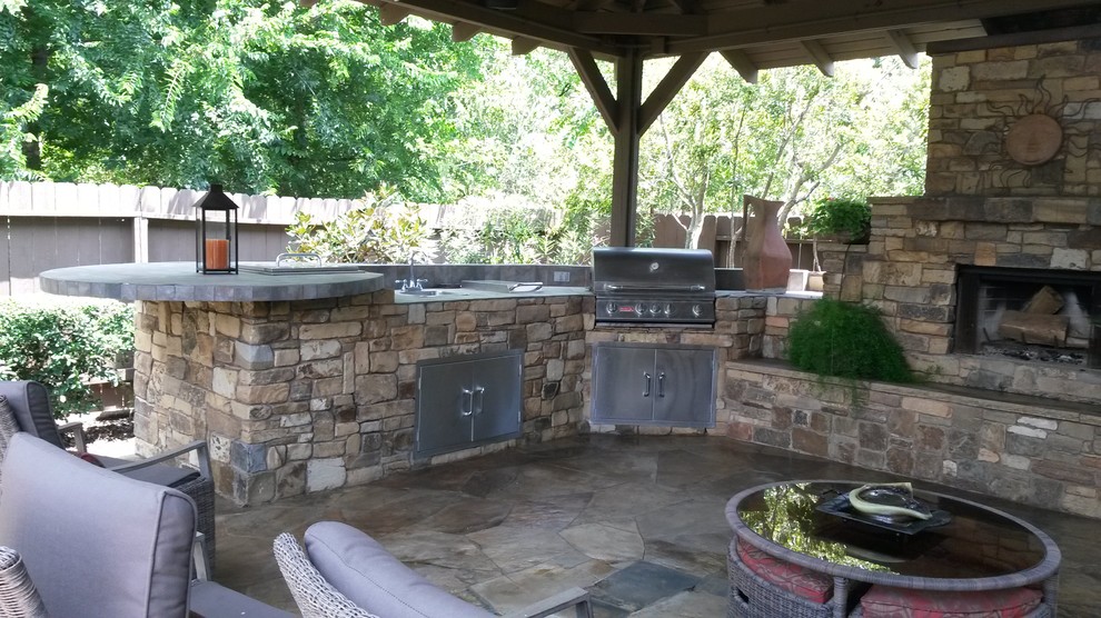Outdoor Kitchen by Increte of Houston Rustic Patio Houston by