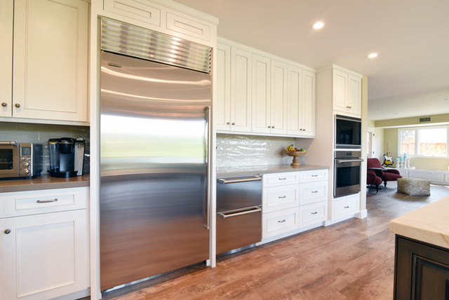 Oversized Fridge, freezer drawers - Transitional - Kitchen - Santa Barbara  - by Hahka Kitchens | Houzz IE