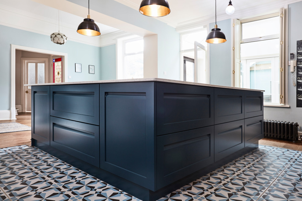 Oxford Blue Handle Less Shaker Kitchen Other By Arlington Interiors Oxford Blue Handle Less Shaker Kitchen Other By Arlington Interiors